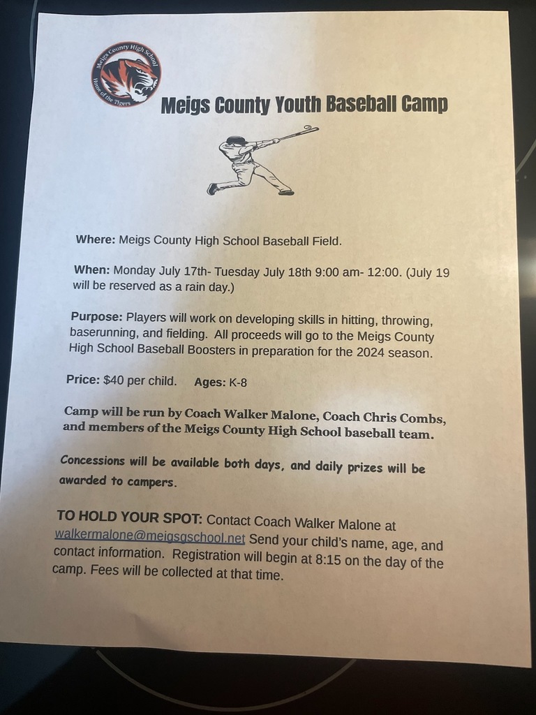 Meigs  County Youth Baseball Camp